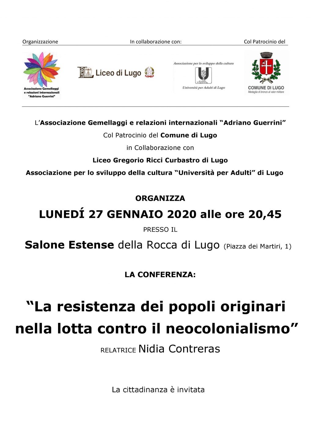 “La resistenza dei popoli originari nella lotta contro il neocolonialismo”