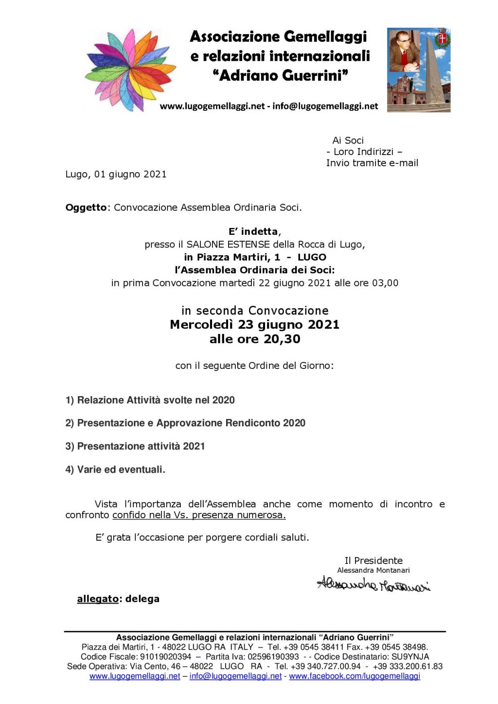 ASSEMBLEA ORDINARIA DEI SOCI