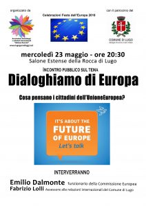 Il 23 maggio si dialoga di Europa