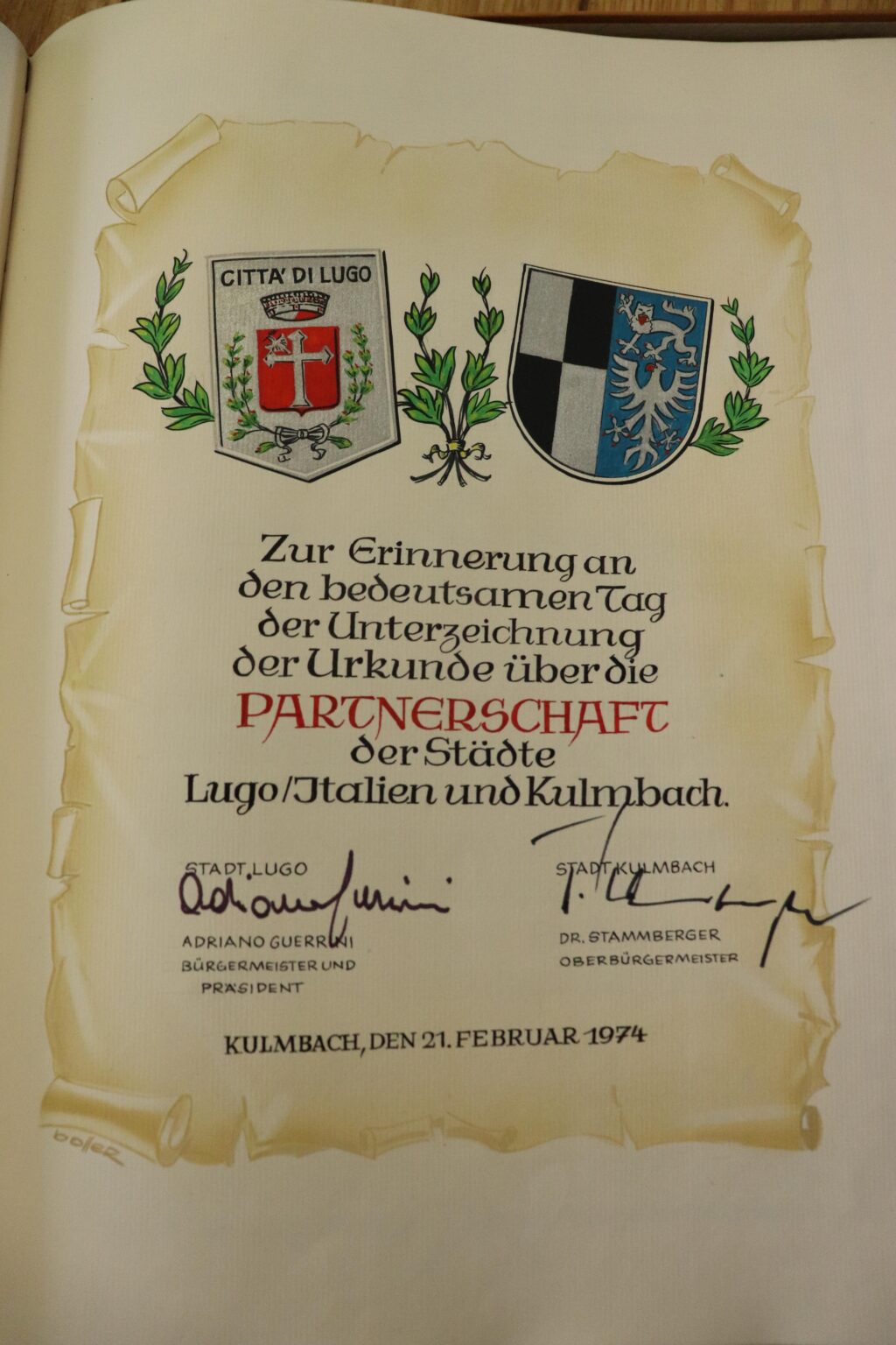 1974-2024 Kulmbach-Lugo, 50 anni di Gemellaggio!